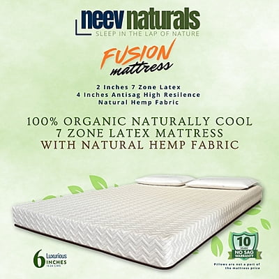 Neev Naturals 6 Inches 7 Zone Latex Fusion Mattress