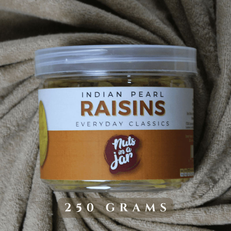 Nuts in a Jar Indian Pearl Raisins Everyday Classics 250 Grams Nuts in a Jar Indian Pearl Raisins Everyday Classics 250 Grams