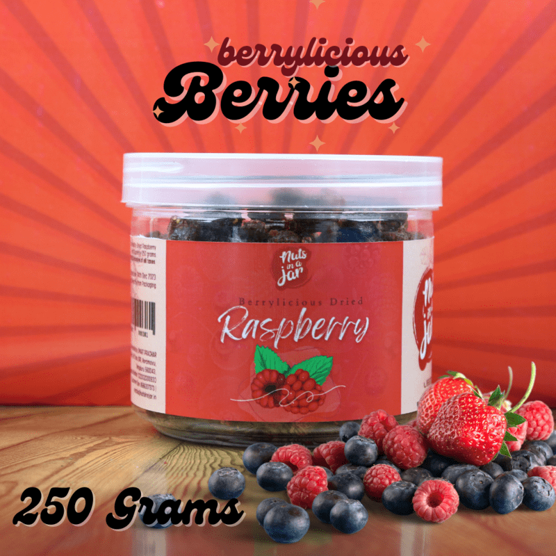 Berrylicious Dried Raspberry Whole 250 Grams