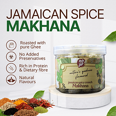 Gourmet Jamaican Spiced Crunchy Makhana 50 Grams Gourmet Jamaican Spiced Crunchy Makhana 50 Grams