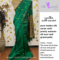 Pure Matka Silk saree in pretty green RIYSMSK17843