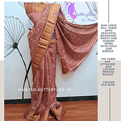 SEMI CREPE SILK SAREE  RJASCRE23460