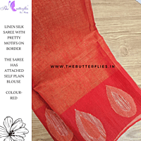 SILK LINEN SAREE  MKTSLIN23616