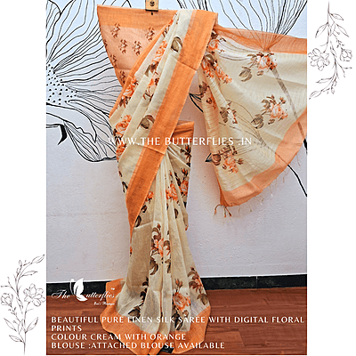 PURE LINEN SILK SAREE YBRSLIN23631
