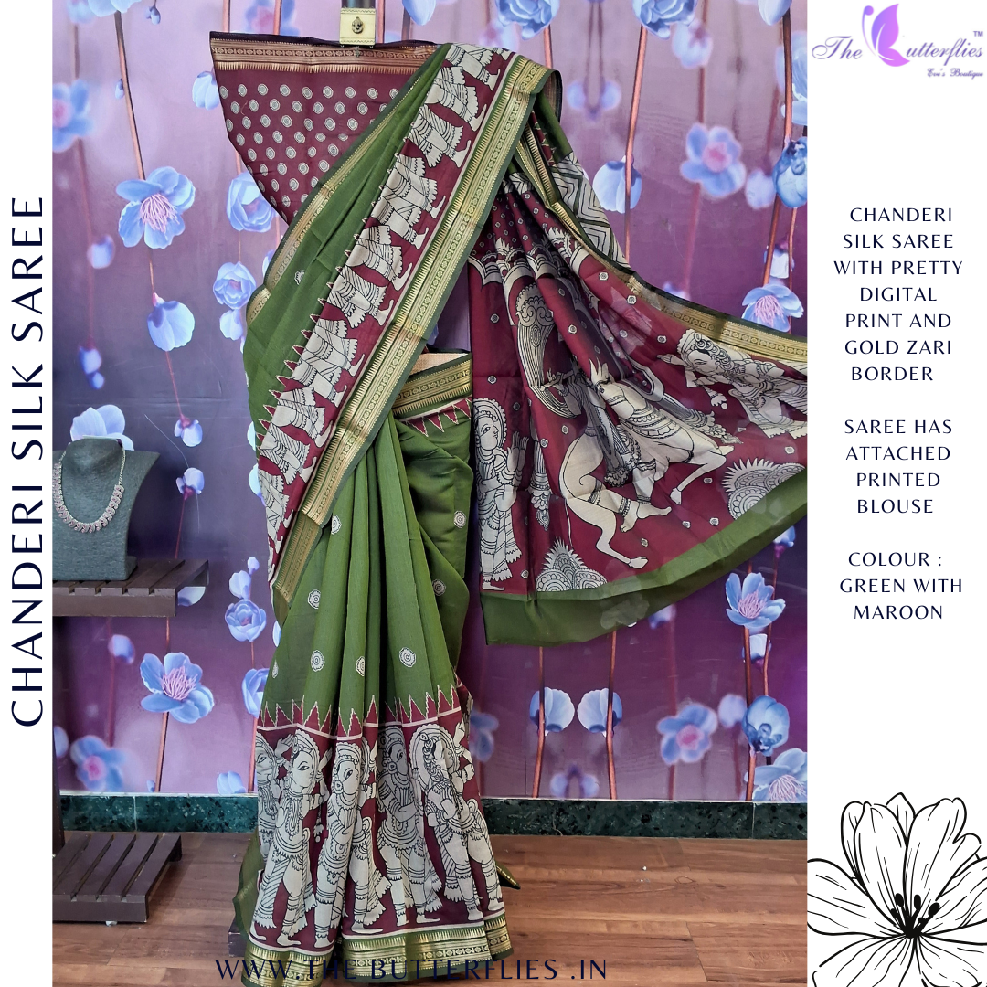 CHANDERI SILK SAREE RJASCDS24210