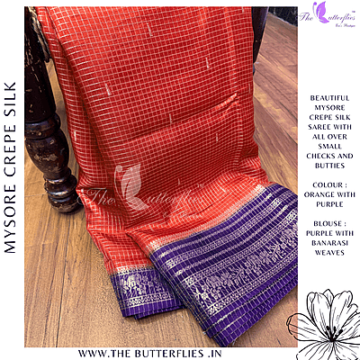 CREPE SILK SAREE NISSCRE24377