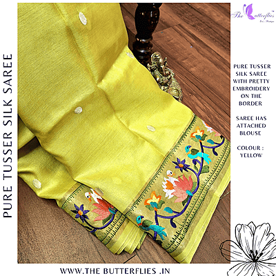 PURE TUSSER SILK SAREE YBRSTSK24417