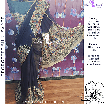 GEORGETTE SILK SAREE ORDSGRS24313