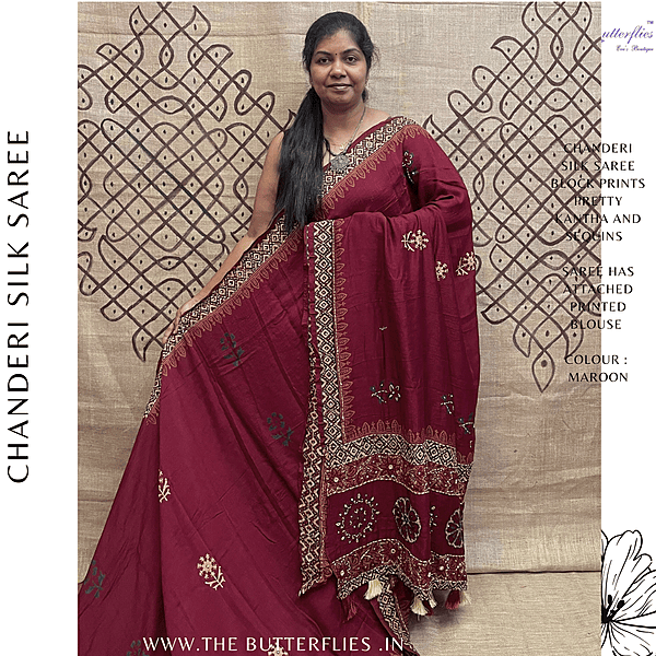 PURE CHANDERI SILK SAREE DCMSCDS24566