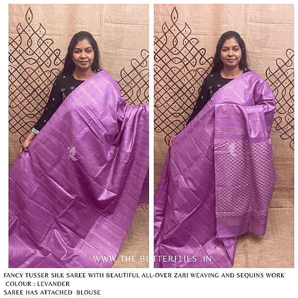 FANCY TUSSER SILK SAREE SFHSTUS24630