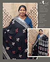 PURE LINEN COTTON SAREE MHTSCLS24884 PURE LINEN COTTON SAREE MHTSCLS24884