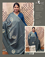 PURE LINEN SAREE MHTSLIN24903 PURE LINEN SAREE MHTSLIN24903