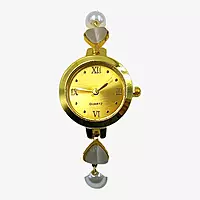 Elegant Gold Pearl Teardrop Bracelet Watch for Women - Adjustable