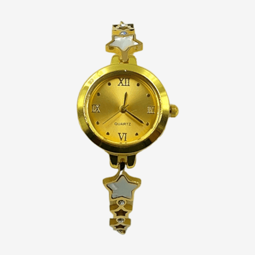 Elegant Gold Star Charm Bracelet Watch for Women - Quartz