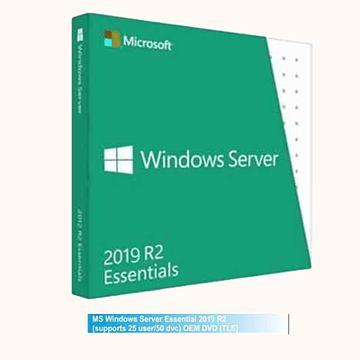 MS Windows Server Essential 2019 (supports 25 user/50 dvc) OEM