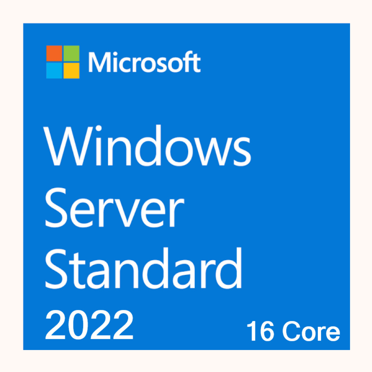 MS Windows 2022 Server Std (ZERO CAL) (64 bit) (16 core) OEM (HP-ROK)
