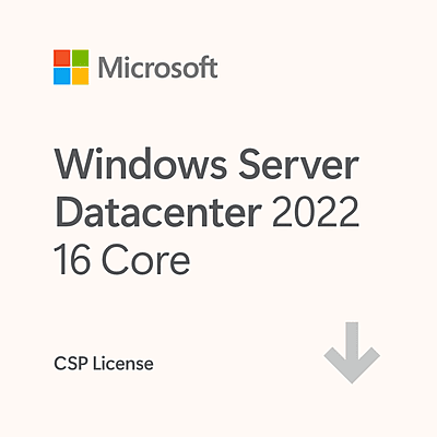 MS Windows Server Data Center 2022 (16 Core) CSP ESD (Unl. VMs) (Perpetual)