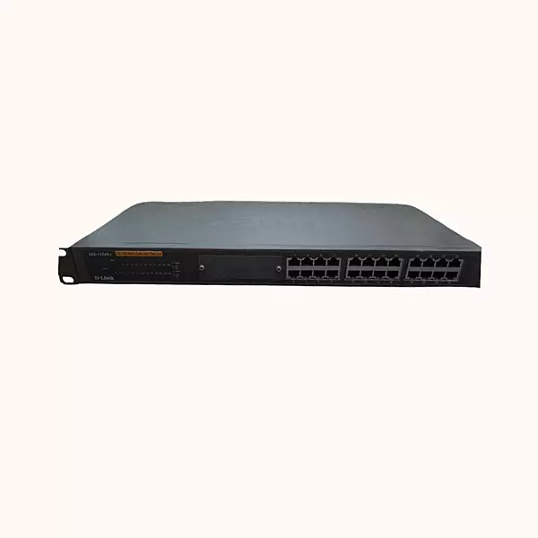 Refurbished D-Link  24-Port Fast Ethernet Unmanaged Switch With Open Slot (DES-1024R+)
