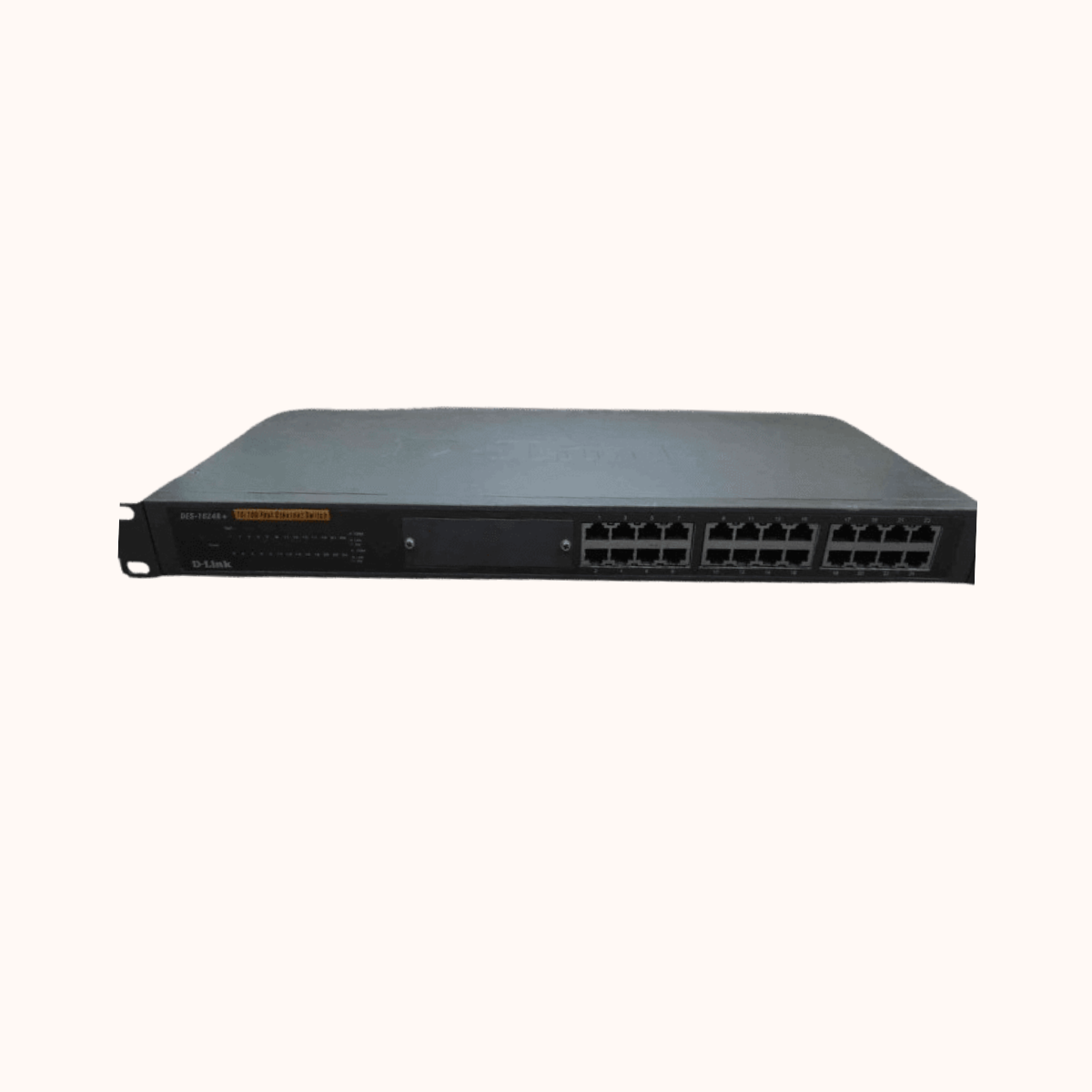 Refurbished D-Link  24-Port Fast Ethernet Unmanaged Switch With Open Slot (DES-1024R+)