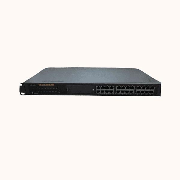 Refurbished D-Link  24-Port Fast Ethernet Unmanaged Switch With Open Slot (DES-1024R+)
