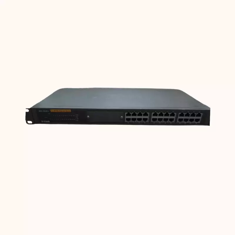 Refurbished D-Link 24-Port Fast Ethernet Unmanaged Switch With Open Slot (DES-1024R+)