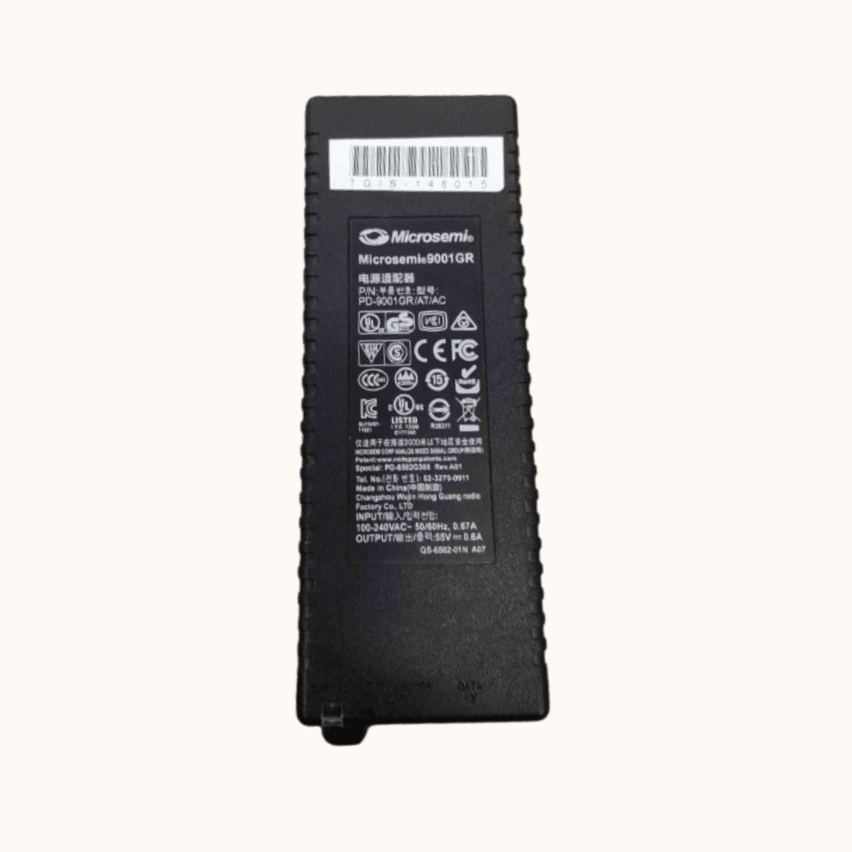 Refurbished MICROSEMI-PD-9001GR/AC 1-Port High-Power, 30W Per Port (QS-6582-01N)