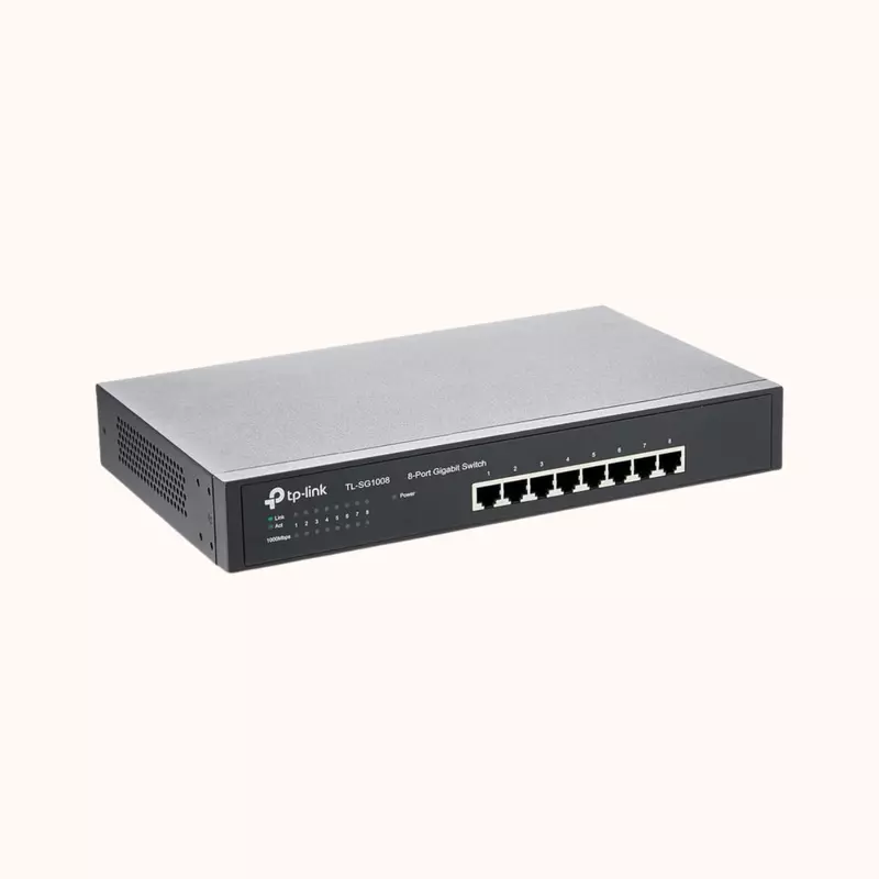 TP Link 8 Port Gigabit Unmanaged Non-PoE Switch (TL SG1008)