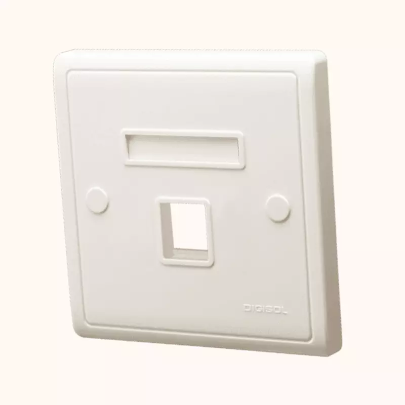 Digisol Channel SCS Face Plate, One Piece, Single Port, W/O Shutter