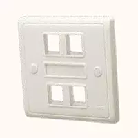 Delton Unshuttered Face Plates quad Port (DLT-FPQWS)