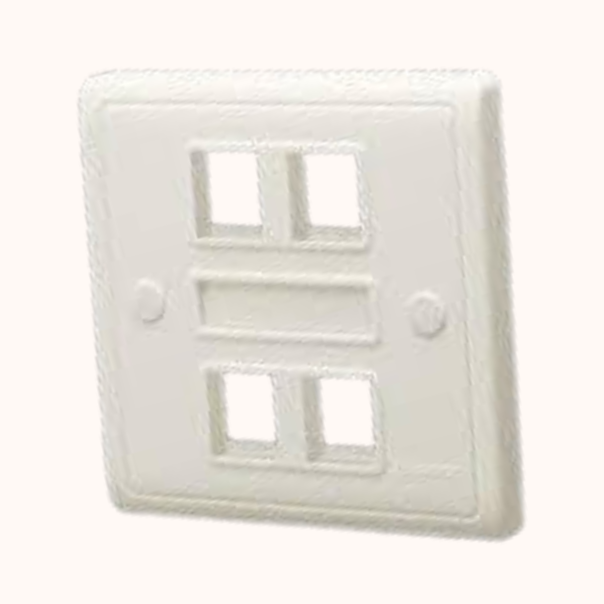 Delton Unshuttered Face Plates quad Port (DLT-FPQWS)