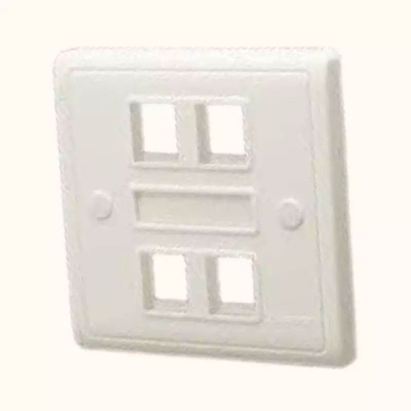 Delton Unshuttered Face Plates quad Port (DLT-FPQWS)