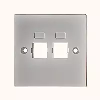 Delton Unshuttered Face Plates Dual Port (DLT-FPDWS)