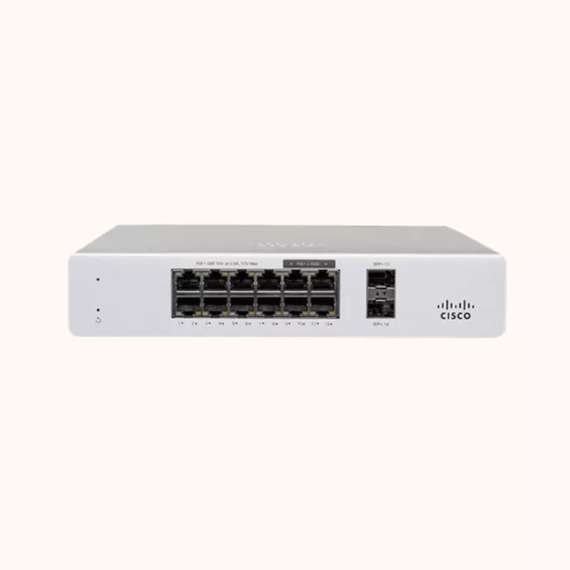 Cisco Meraki mGig switch with 240 W PoE+ ( MS130-12X )