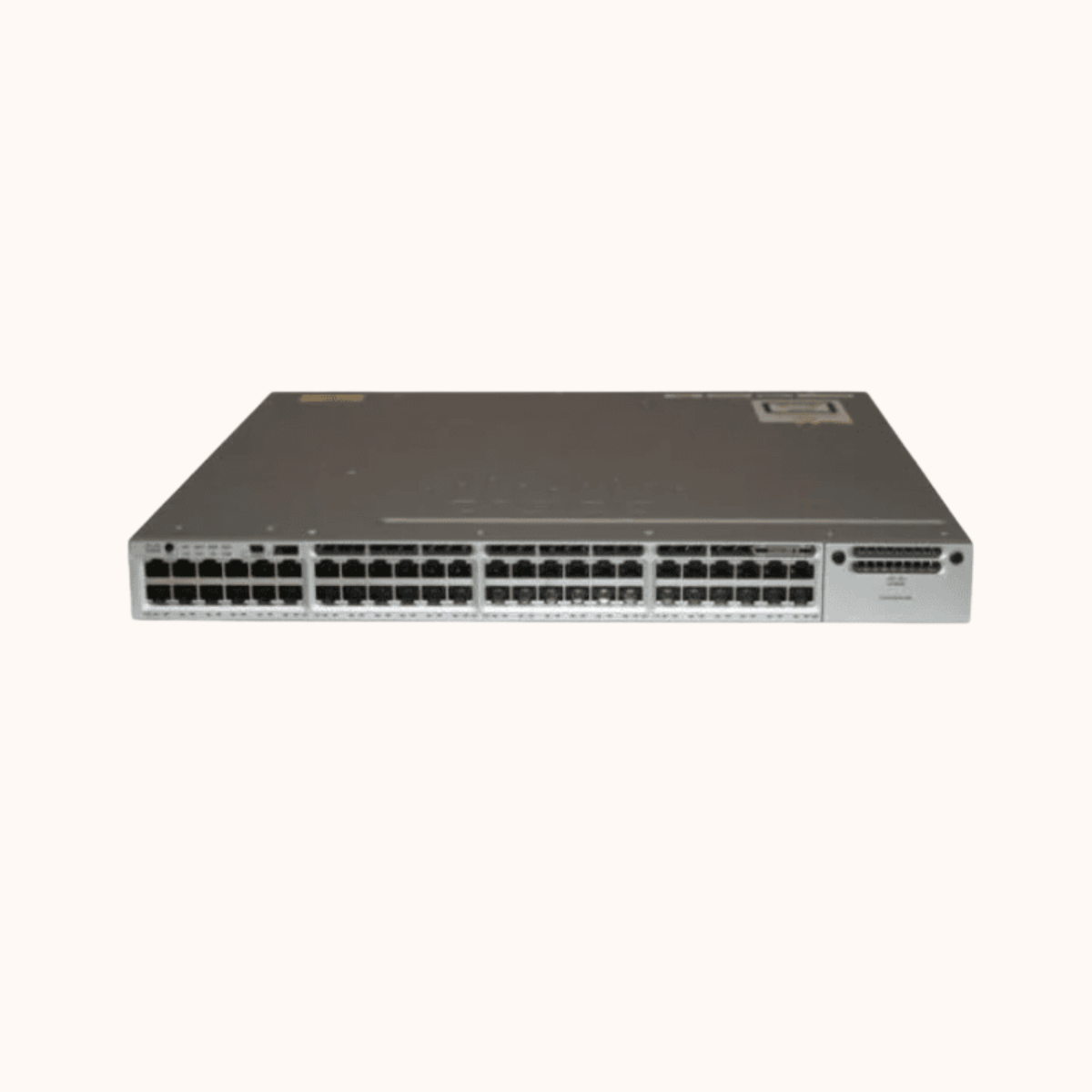 Refurbished Cisco Switch, 48xGE/1x350W AC/1RU, FOC1923U1K7,  (WS-C3850-48T-S)