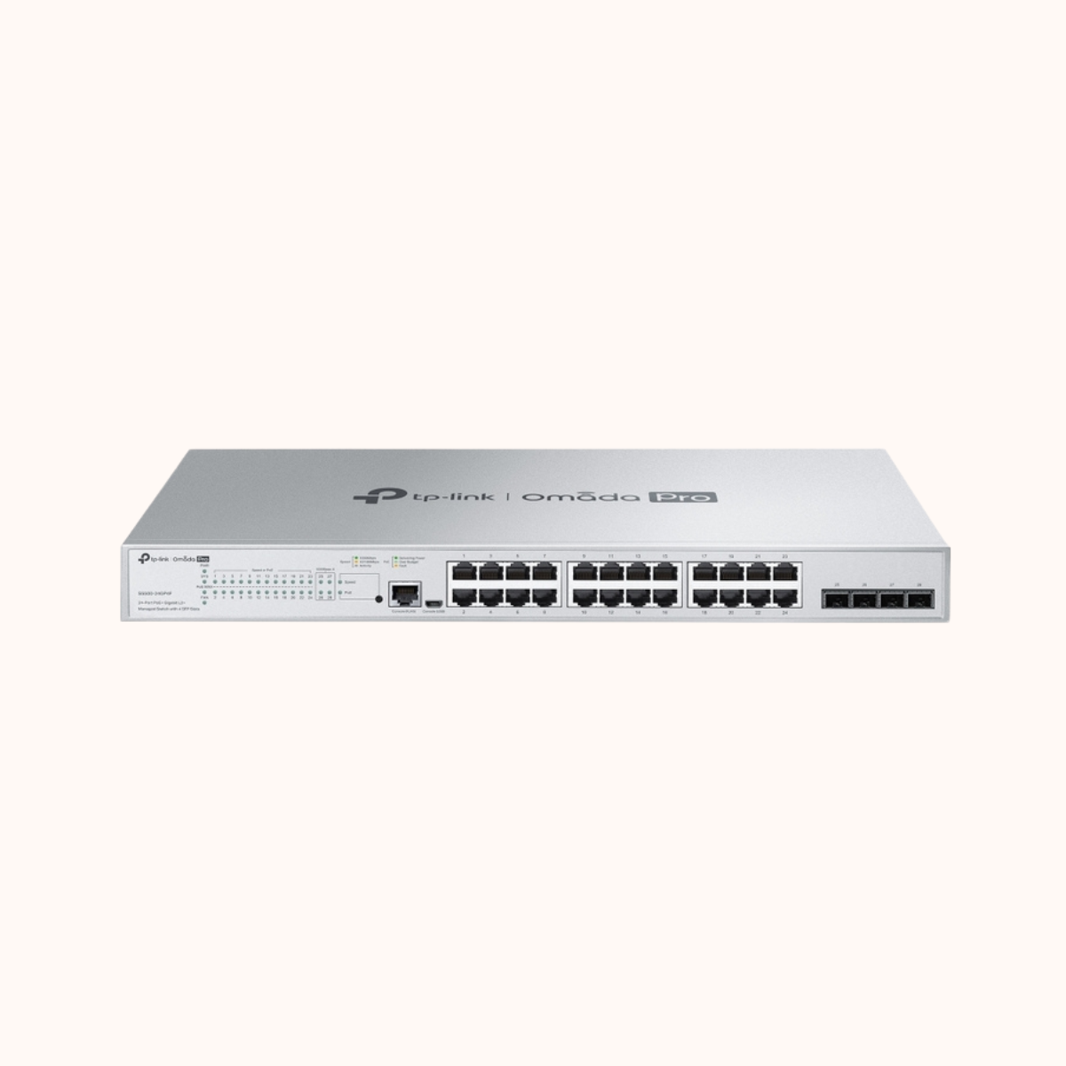 TP-Link Omada Pro 24-Port PoE+ Gigabit L2+ Managed Switch 4 SFP Slots-S5500-24GP4F