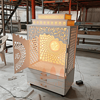 Om Aura Corian Mandir with Folding Doors