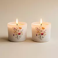 Coffee scented candle set of 2 in wildflower matte jars — Mellow Moments