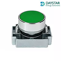 22.5mm Plastic Push Button Green