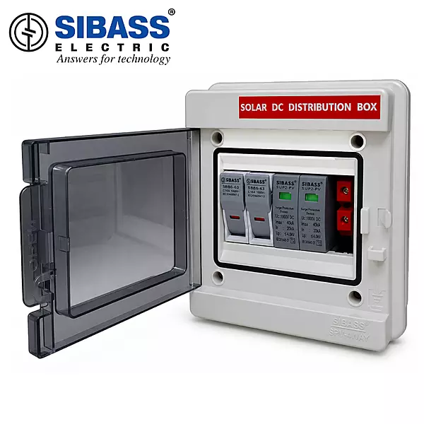 Sibass DCDB WaterShield IP65 Weatherproof – 600V SPD & 2 DC 20A Fuse Holders