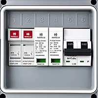 Havells DCDB Premium IP66 Waterproof – 20A MCB,600V SPD & 2 Fuse Holders (4kW - 10 kW)