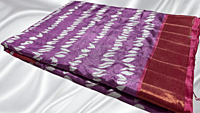 Kalankari Digital Silk Jari Saree - Lavendar