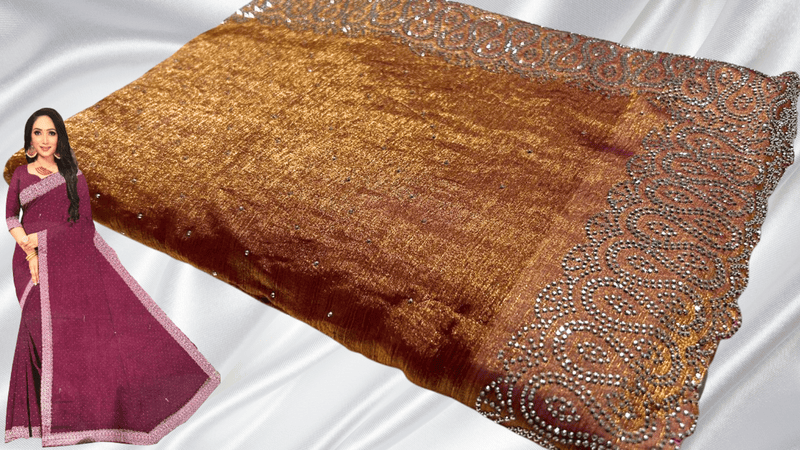 Vishva Space Silk Diwali Spl Saree - Bronze Orange