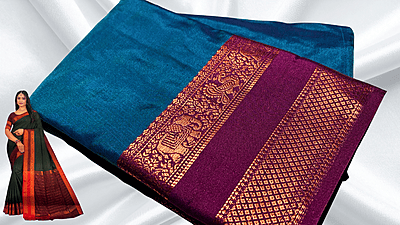 Kamakshi Soft Mysore Silk Saree - Blue