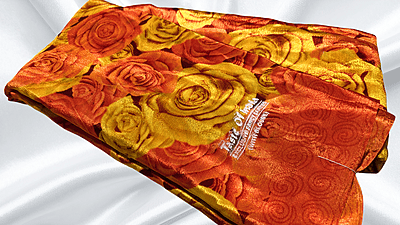 Butter Silk Soft Rose Saree - Orange