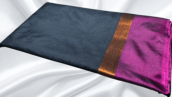 Sonpari Soft Silk Saree - Black