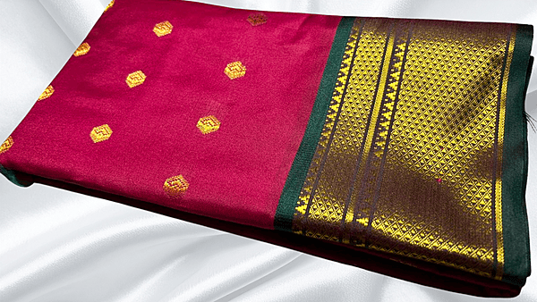 Sanjana Kanchi Fancy Jari Saree - Red Pink