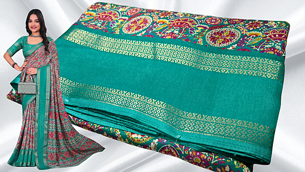 Lajwanti Binny Silk Retta Patta Saree - Rexona