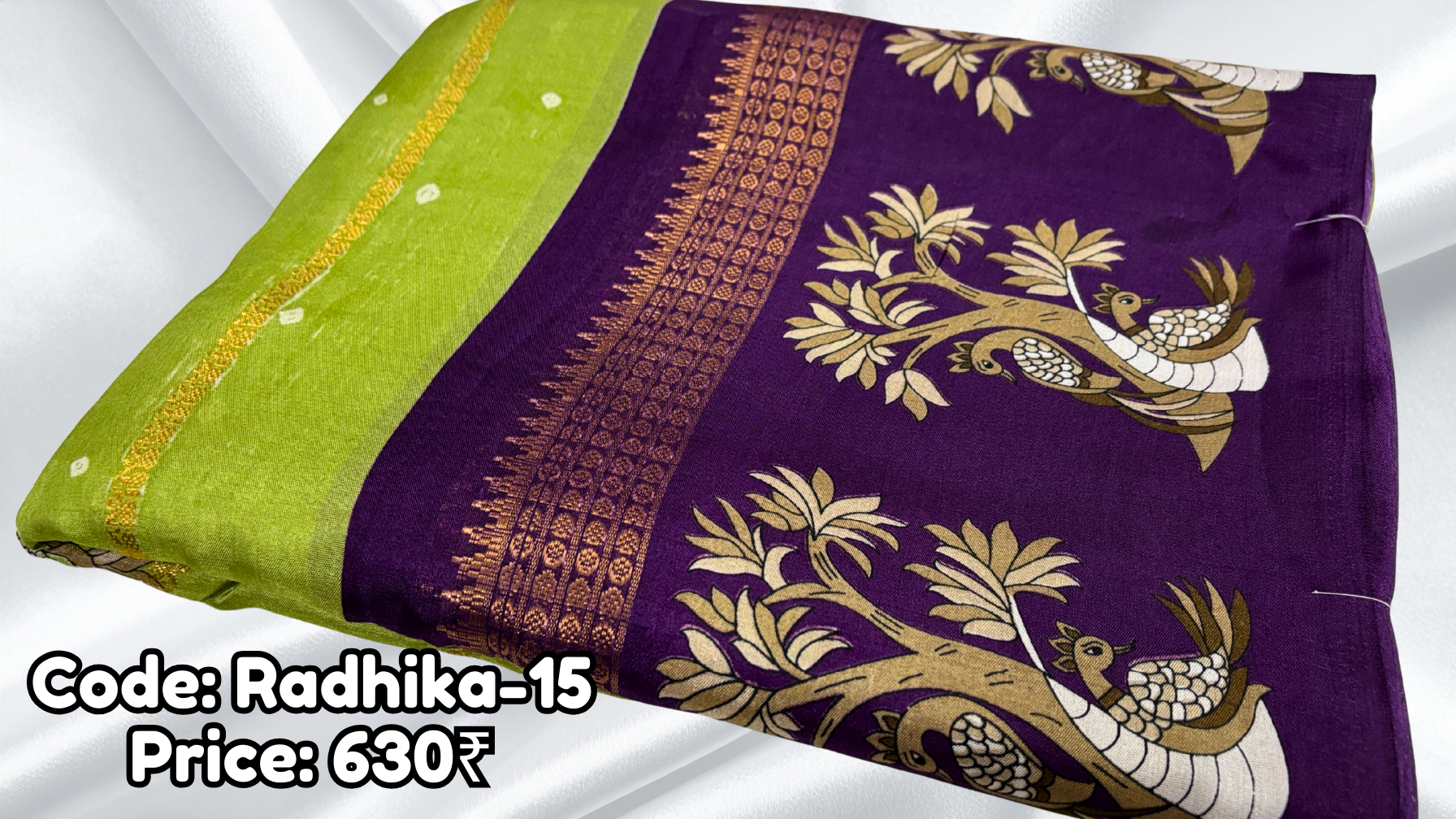Radhika Binny Silk Gold Jari Saree - Pista