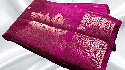 Tusser Silk Soft Butta Jari Saree - Pink Tusser Silk Soft Butta Jari Saree - Pink
