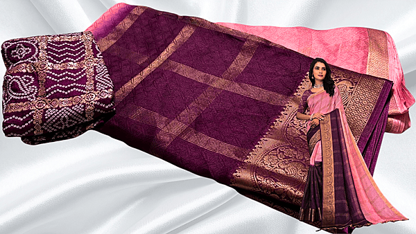 Monika Premium Soft Silk Saree - Plum
